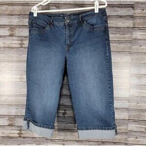 Gloria Vanderbilt Womens Capri Jeans Denim All Around Slimming Effect Size 12